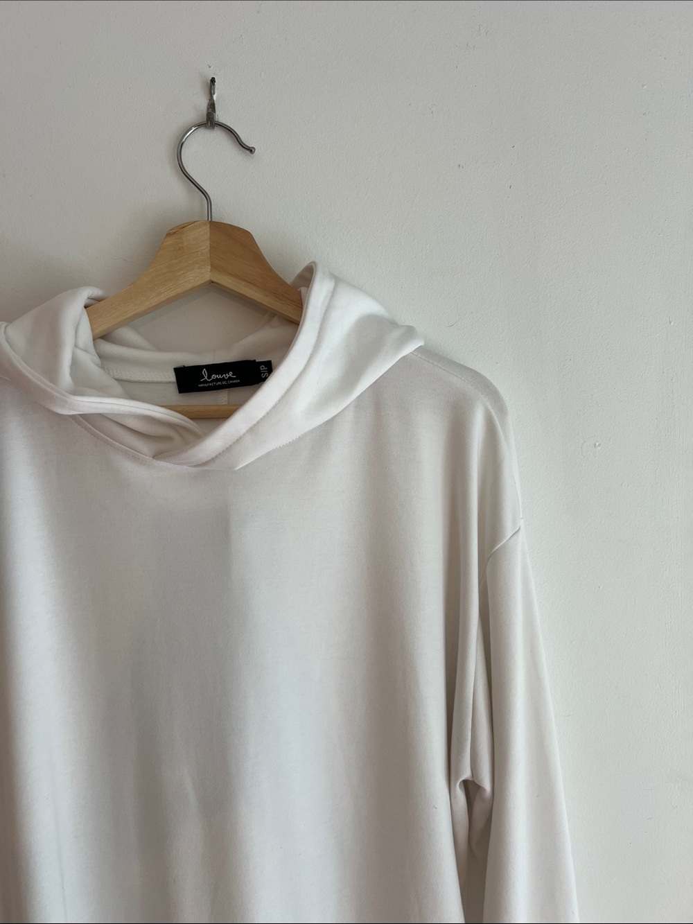 Louve White Lightweight Hoodie